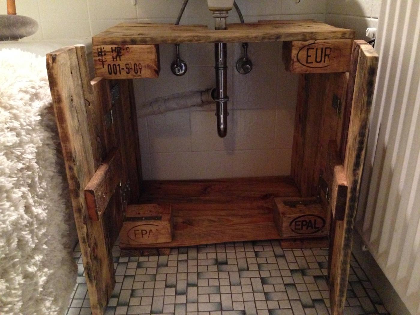 pallet wood bathroom sink