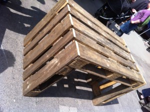 Pallet table: Simple version, euro pallets, untreated