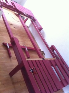 Pallet bed: pallet elements, fully assembled