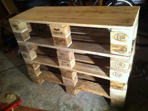 Pallet cabinet, shell, unvarnished