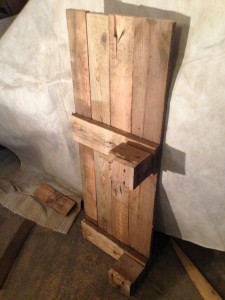 Lantern/Pallet cabinet, walls on two sides