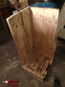  Pallet cabinet, two side walls, from inside
