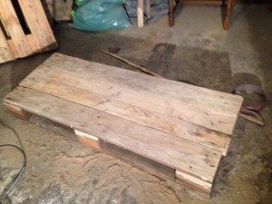 Dresser table surface, rearranged boards