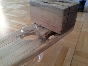 Tealight glasses, suspension, detail