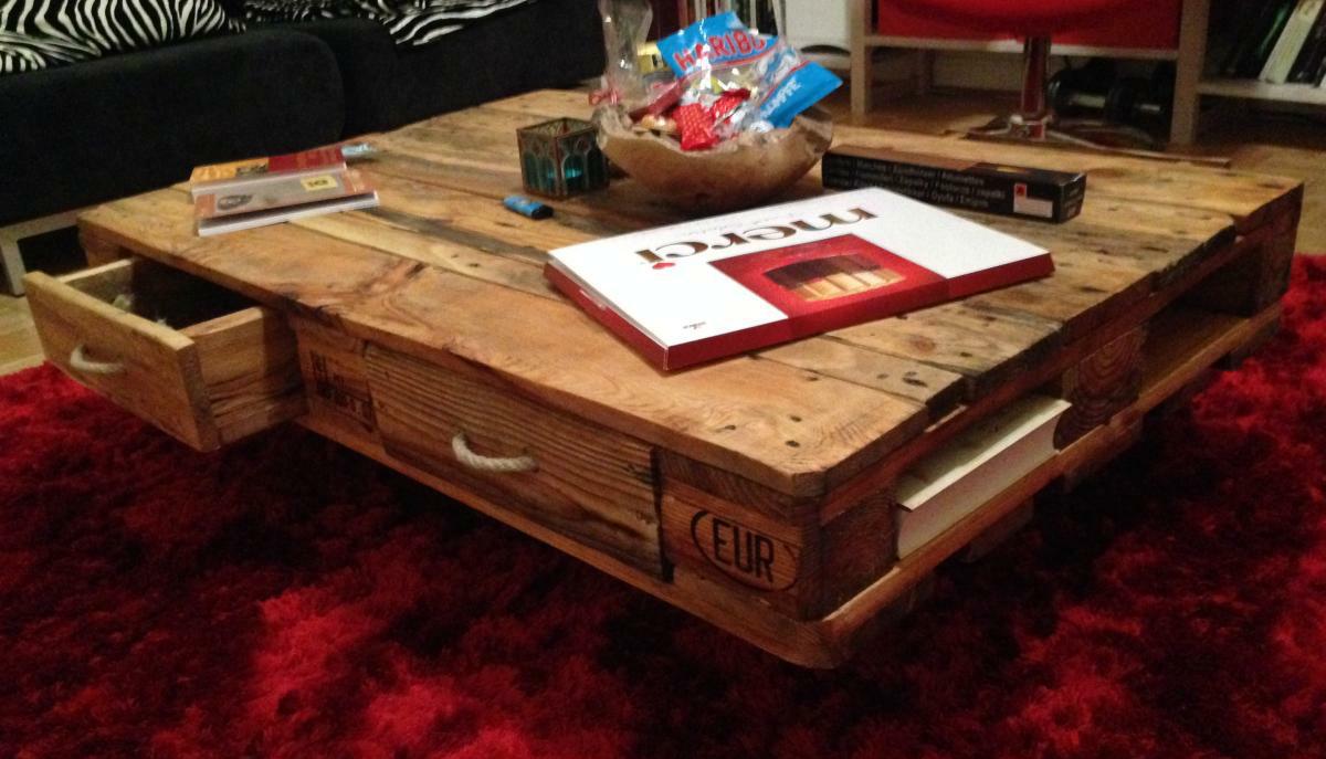 Pallet table: Coffee/Couch table from euro pallets DIY