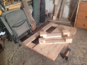 Pallet table, before resizing
